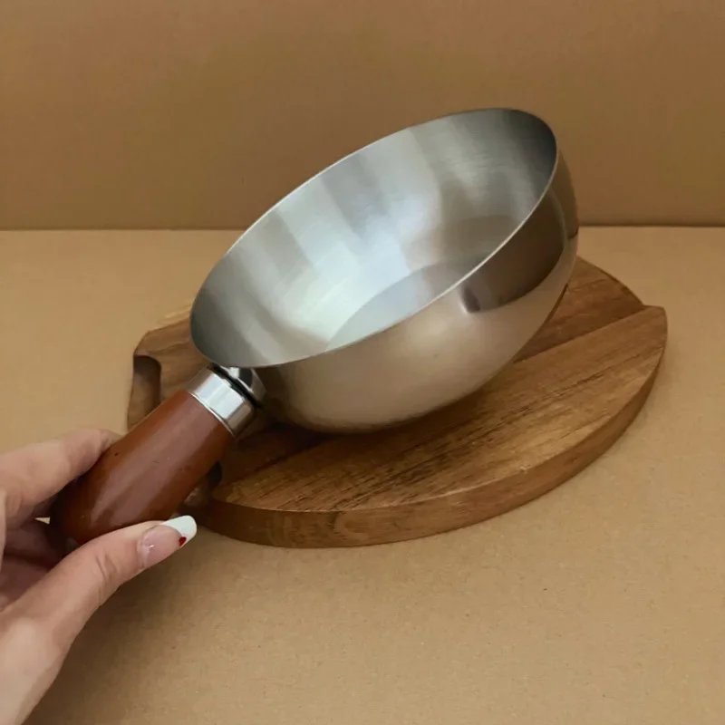 304 Walnut single handle bowl uncoated soup bowl instant noodles Luosifen yogurt home salad baking rice bowl with handle 304 Walnut single handle bowl uncoated soup bowl instant noodles Luosifen yogurt home salad baking rice bowl with handle
