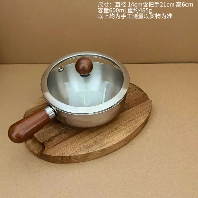 304 Walnut single handle bowl uncoated soup bowl instant noodles Luosifen yogurt home salad baking rice bowl with handle 304 Walnut single handle bowl uncoated soup bowl instant noodles Luosifen yogurt home salad baking rice bowl with handle